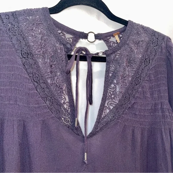 Free People One Night Bohemian Mini Dress Tunic Women's Sz Small - Picture 5 of 9